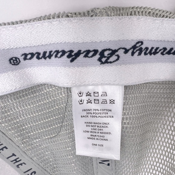 TOMMY BAHAMA CAP/HAT, 3D MARLON FISH LOGO IN RUBBER,TAUP-GREY HAT WITH GREY MESH - Picture 10 of 13